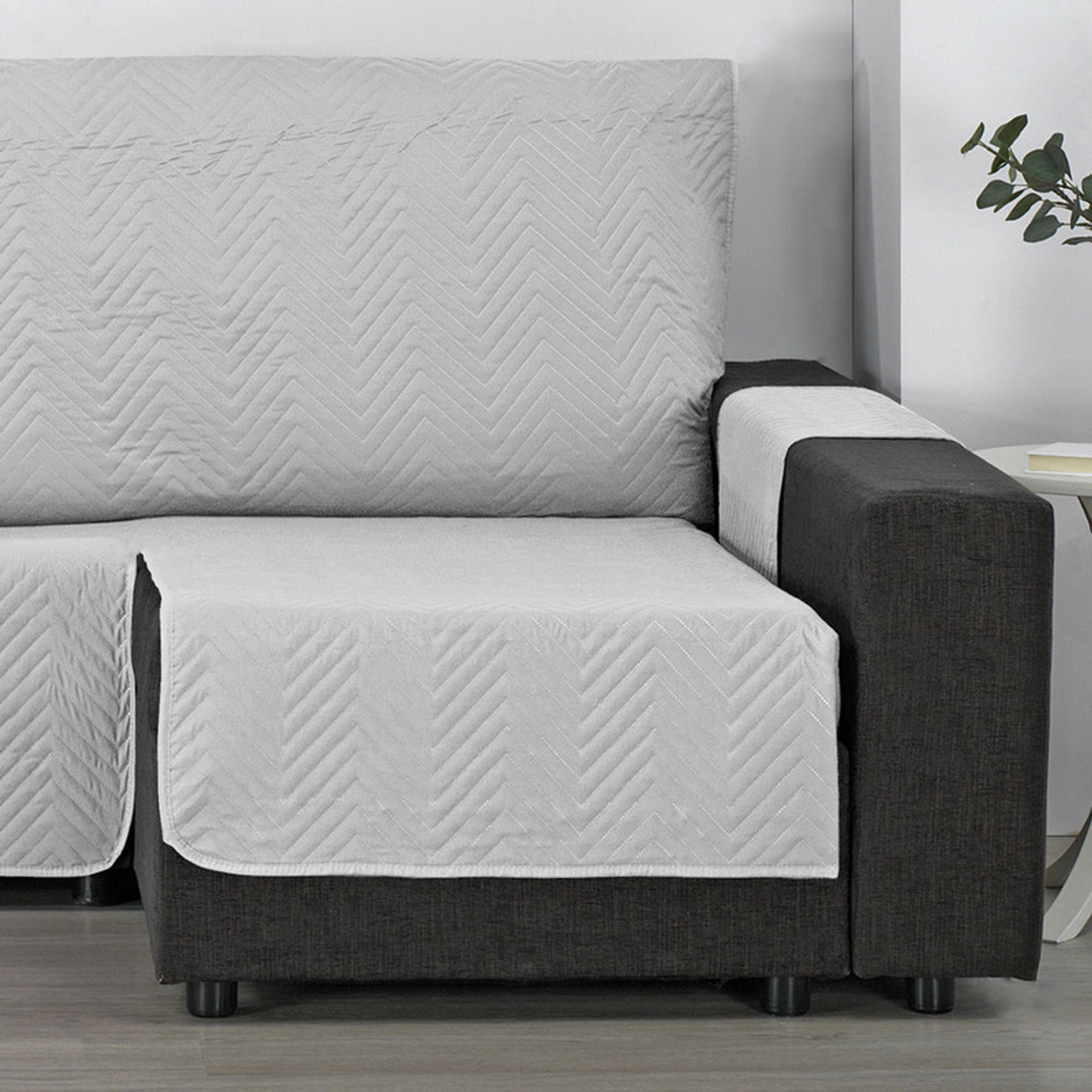 FUNDA SOFÁ CHAISE LONGUE 240 MOSTAZA - Imagen 4