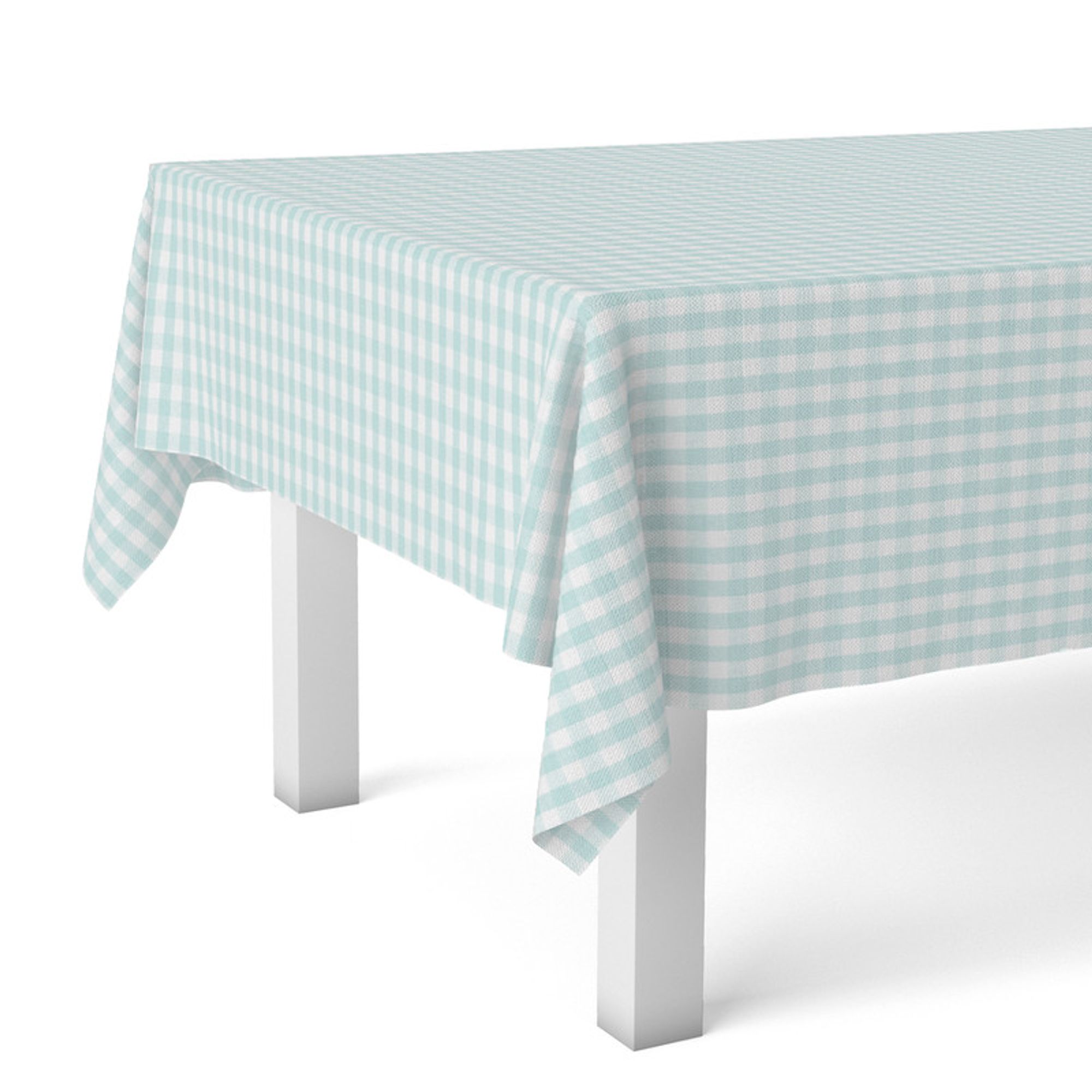 MANTEL HULE VICHY TURQUESA 200X140