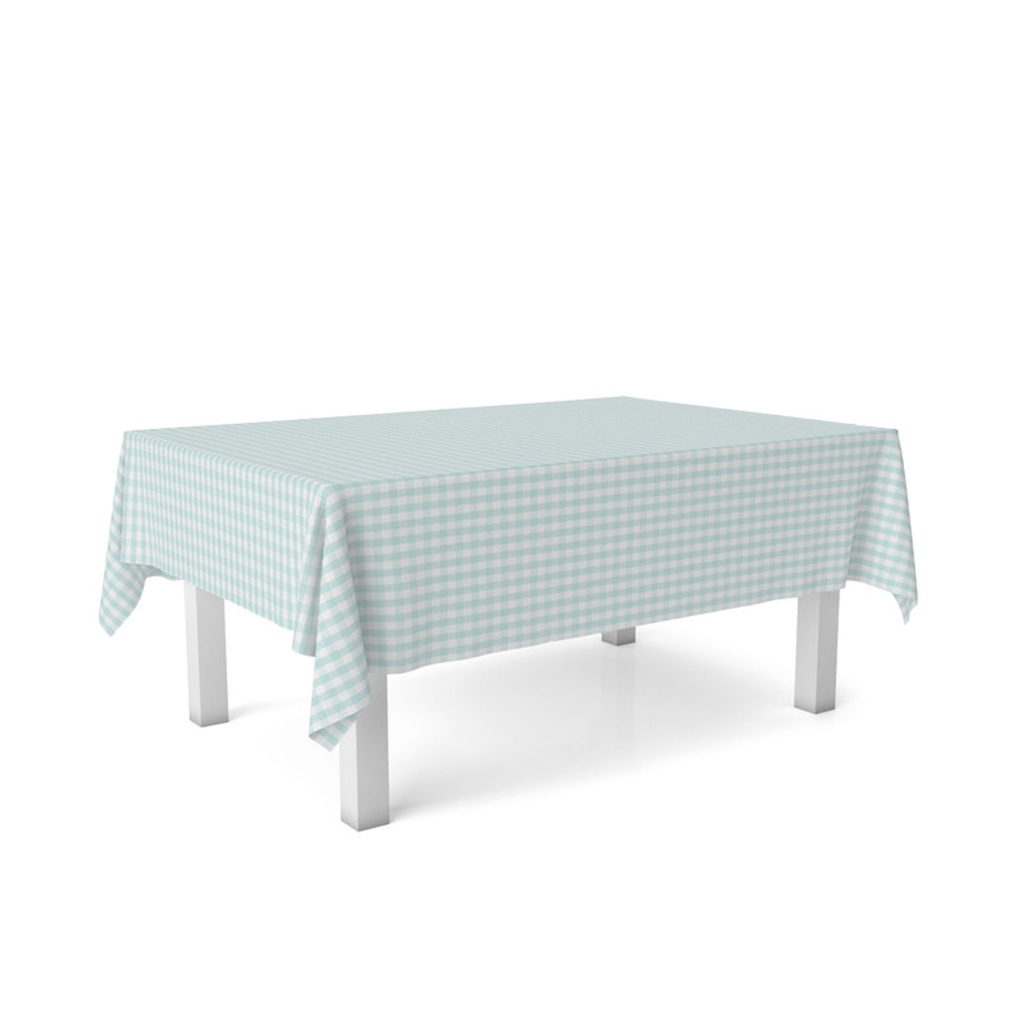 MANTEL HULE VICHY TURQUESA 200X140 - Imagen 4